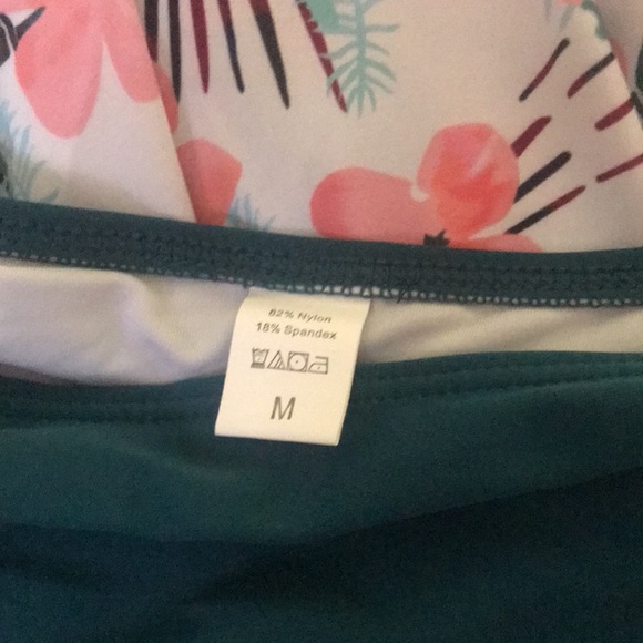 KABETY Women Two Pieces Bathing Suits Ruffled Racerback High Waisted Bikini Set - Picture 9 of 9